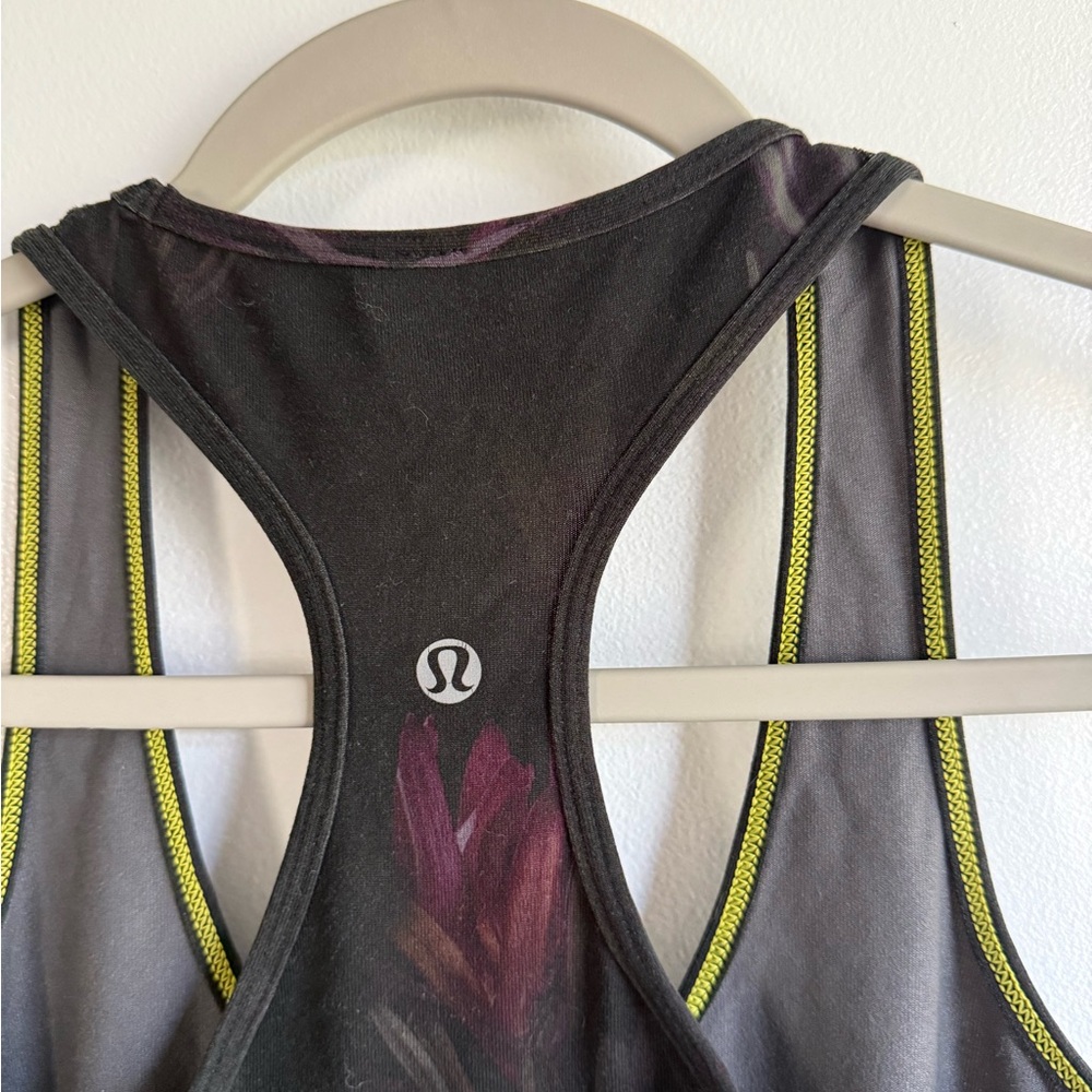 Lululemon Gray and Yellow Tank Top